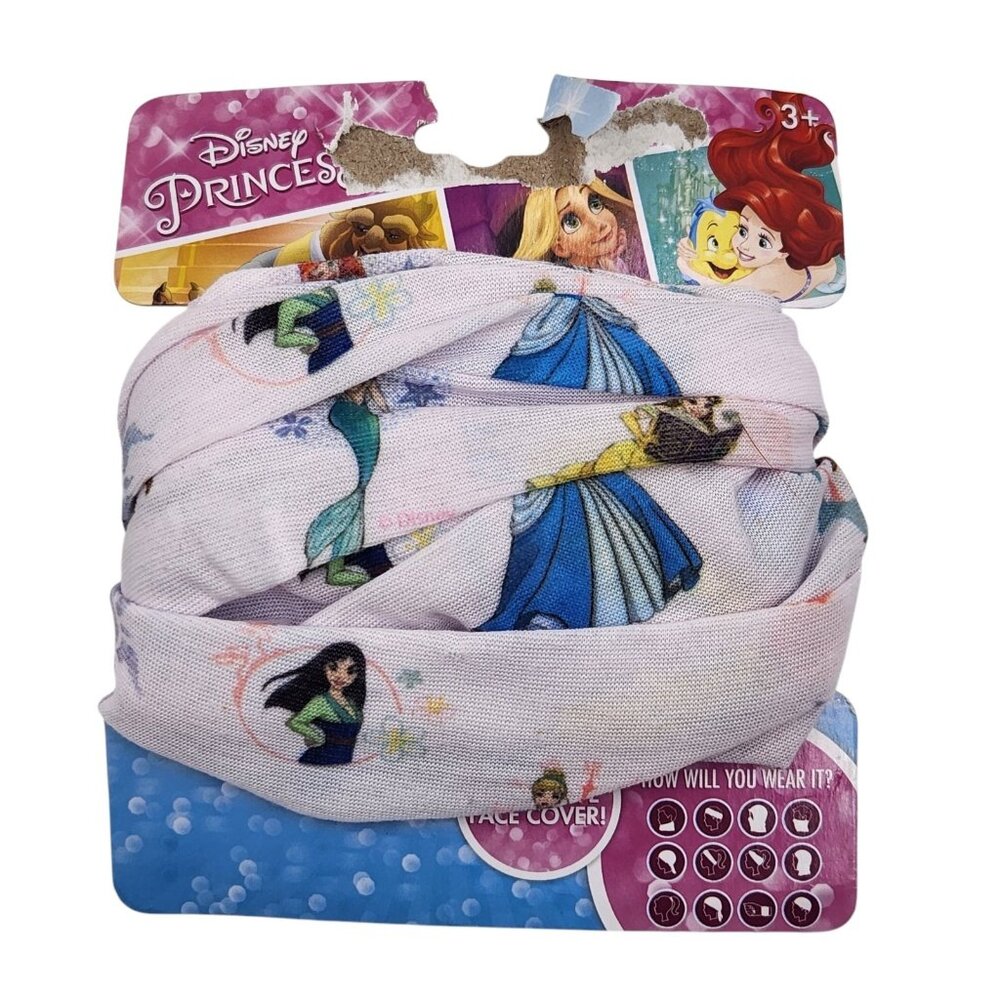Disney Princess‎ Protective Headband Face Cover Multicolor Washable Reusable 3+